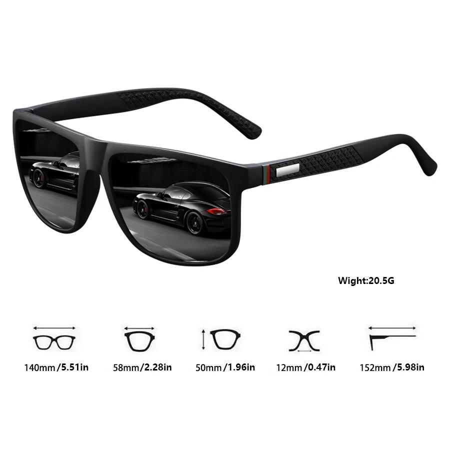 Lunettes carrées classiques fashion homme femme - Légeres, colorées pour conduite, pêche et outdoor