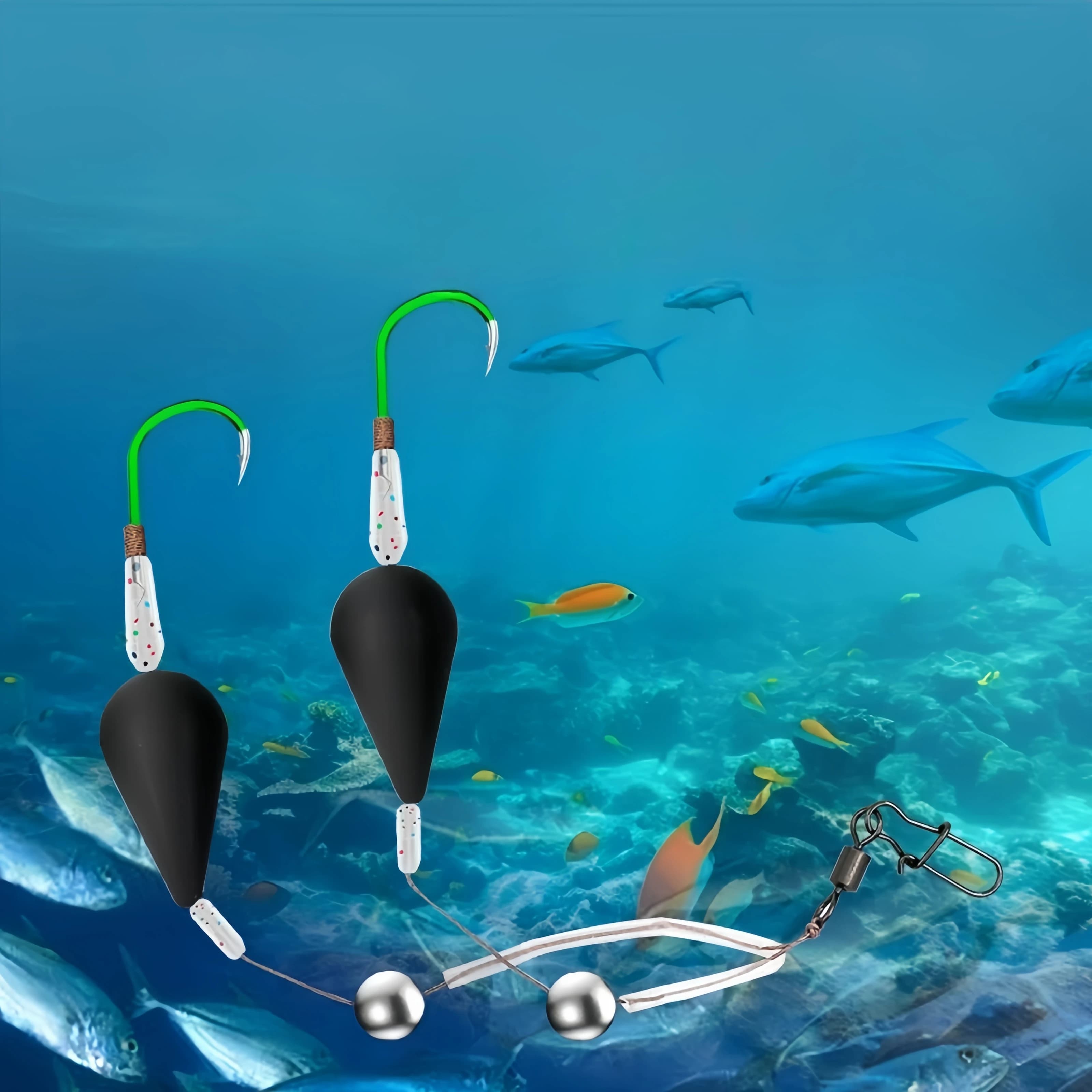 Flotteur pêche inversé double hameçon - Haute sensibilité pour mer et eau douce - Matériel pêche France