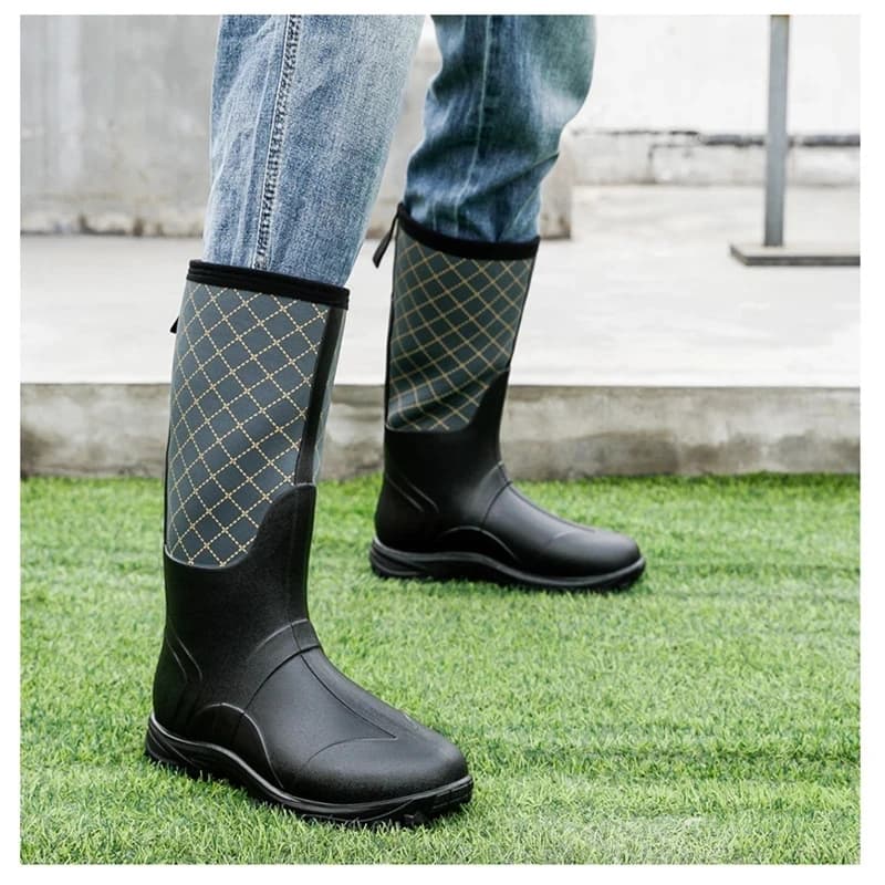 Bottes de pêche en néoprene imperméables et chaudes - Chaussures antidérapantes pour chasse et lavage auto