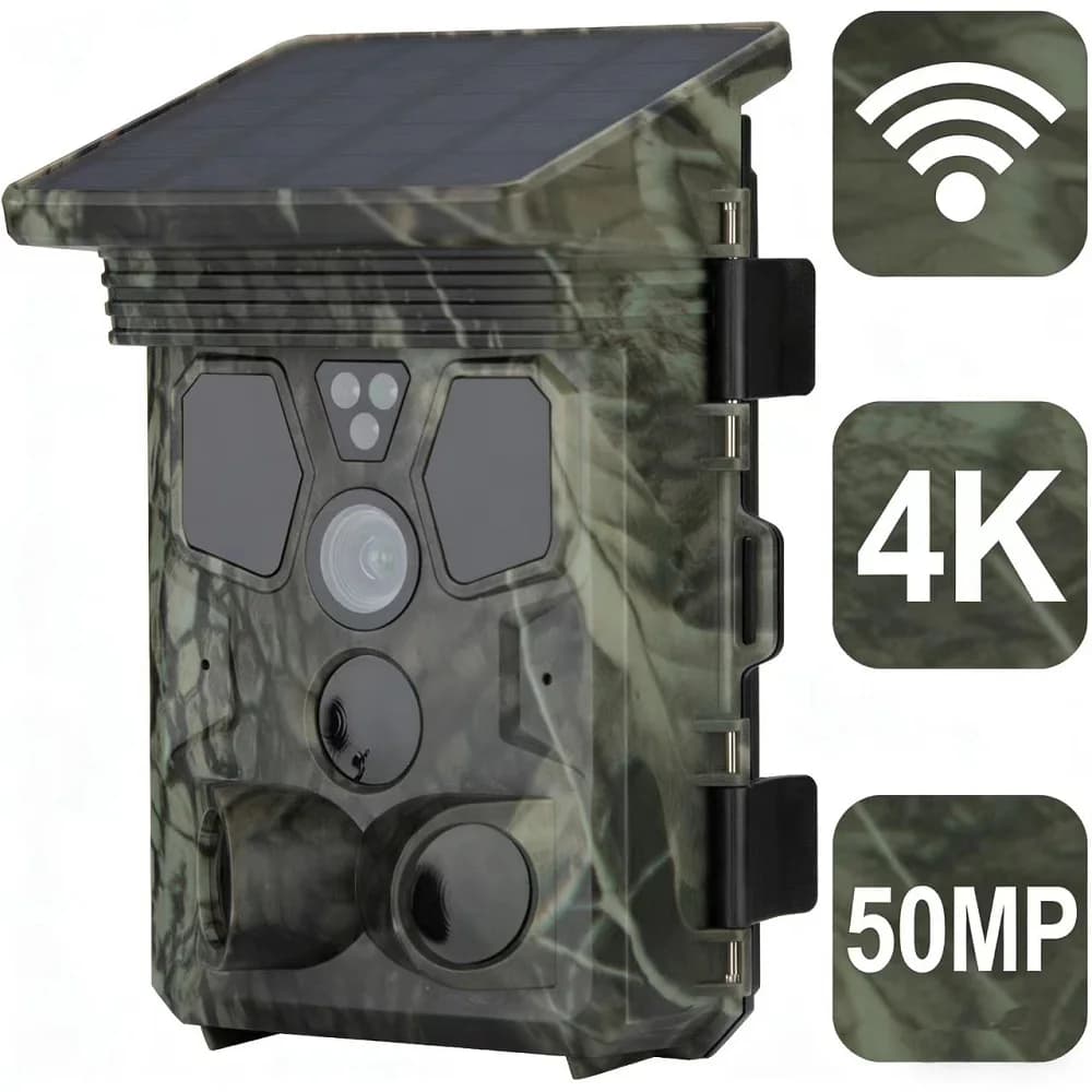 Shotkam caméra de chasse 4K 50MP WiFi Bluetooth vision nocturne 940nm étanche