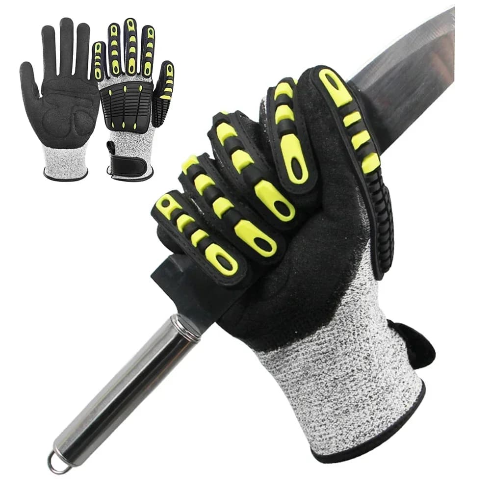 Gants de sécurité TPR anti-coupure - Protection vibration choc cyclisme secours outdoor