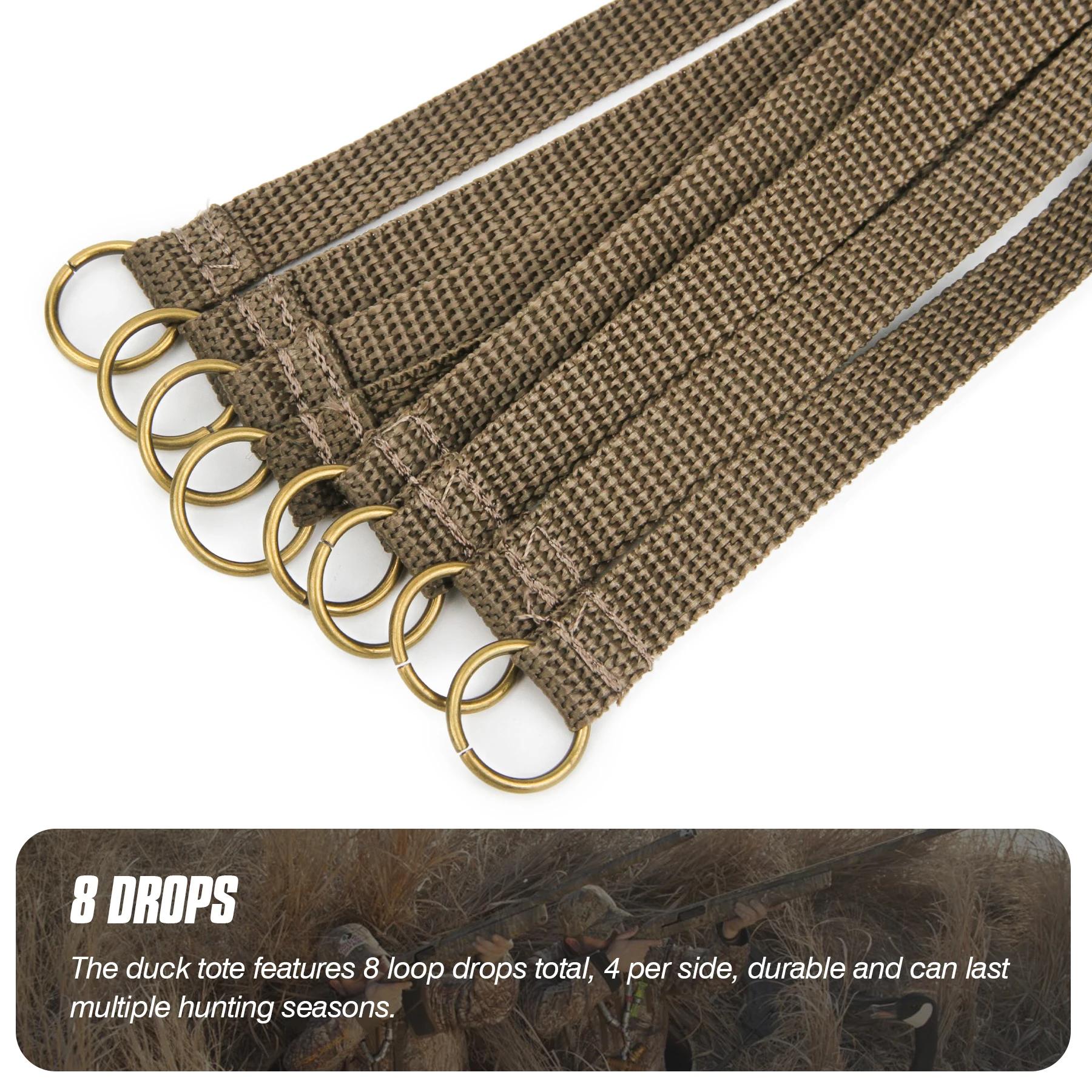 Porte-gibier GUGULUZA 8 anneaux bretelles cou - Accessoire chasse extérieur transport canards flottant