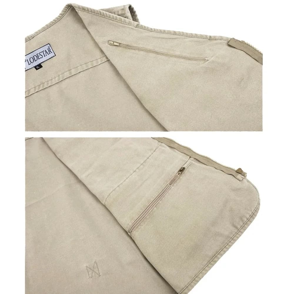 Doudoune sans manches homme été grande taille 8XL 10XL avec 16 poches pêche photographie