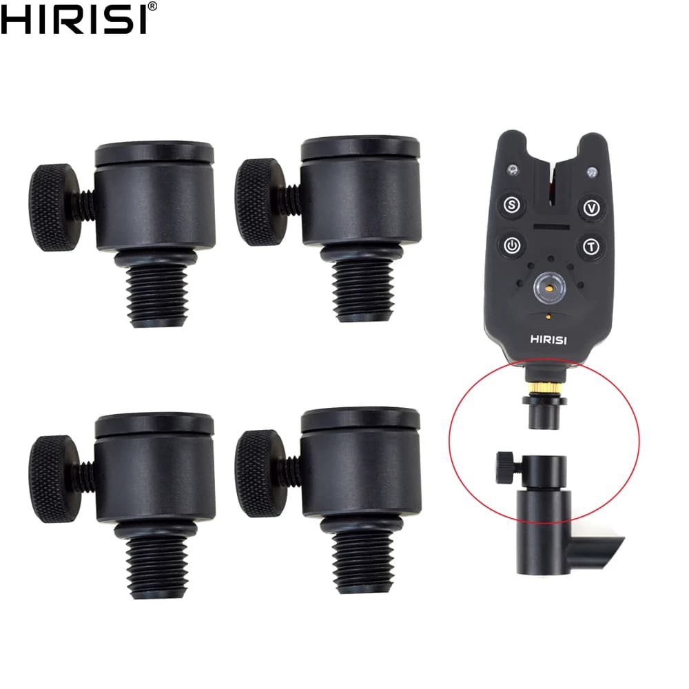 Hirisi 4 connecteurs rapides aluminium noir pour rod pod et supports - accessoires pêche carpe AQ208