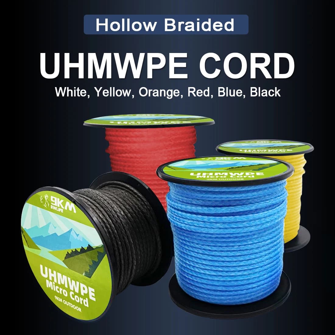 Corde UHMWPE FishTrip 45-340KG Dyneema pour assistance pêche - Résistance abrasion faible élasticité