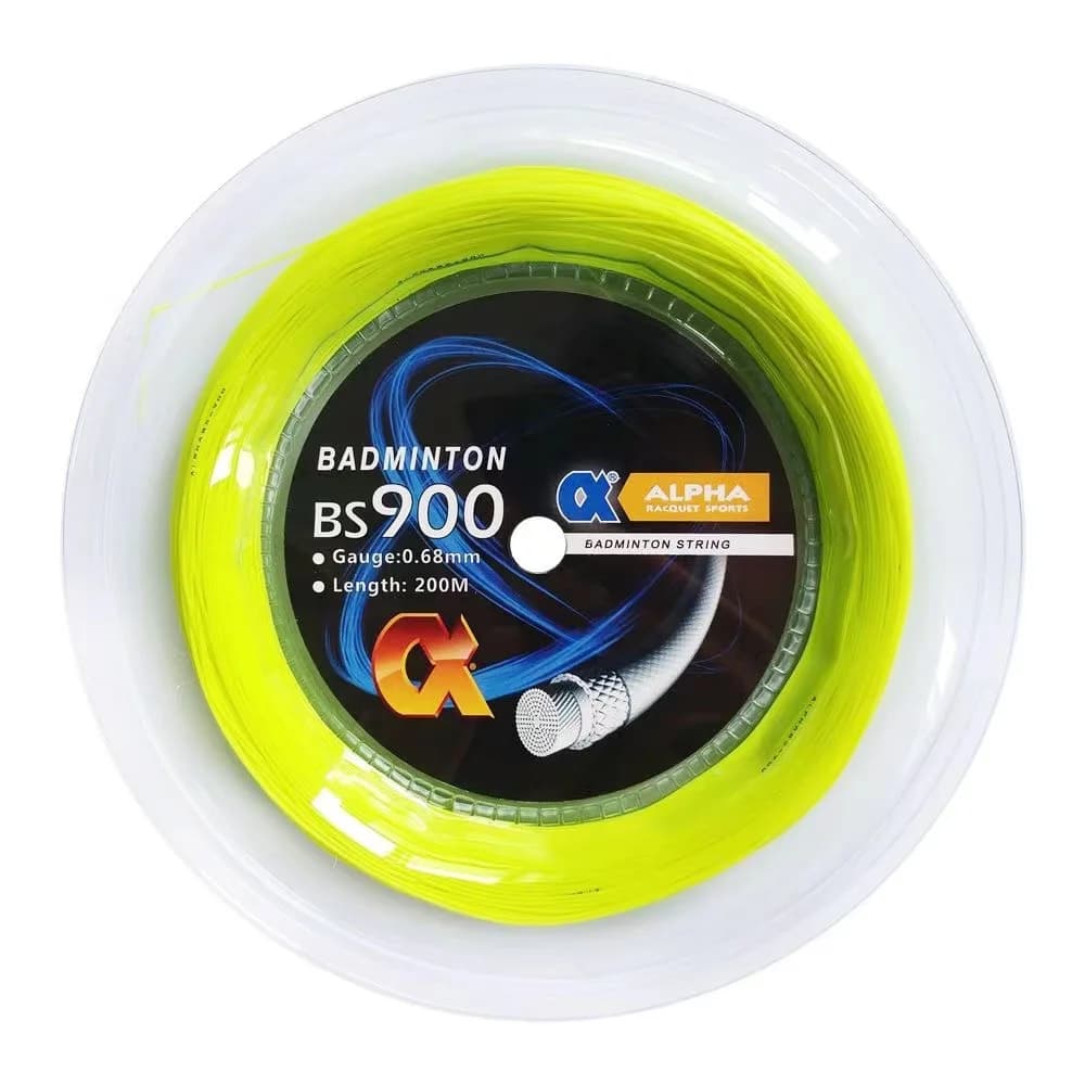 Corde de raquette de badminton Alpha 200m 0.68mm - Reel BS900 haute élasticité et durabilité exceptionnelle