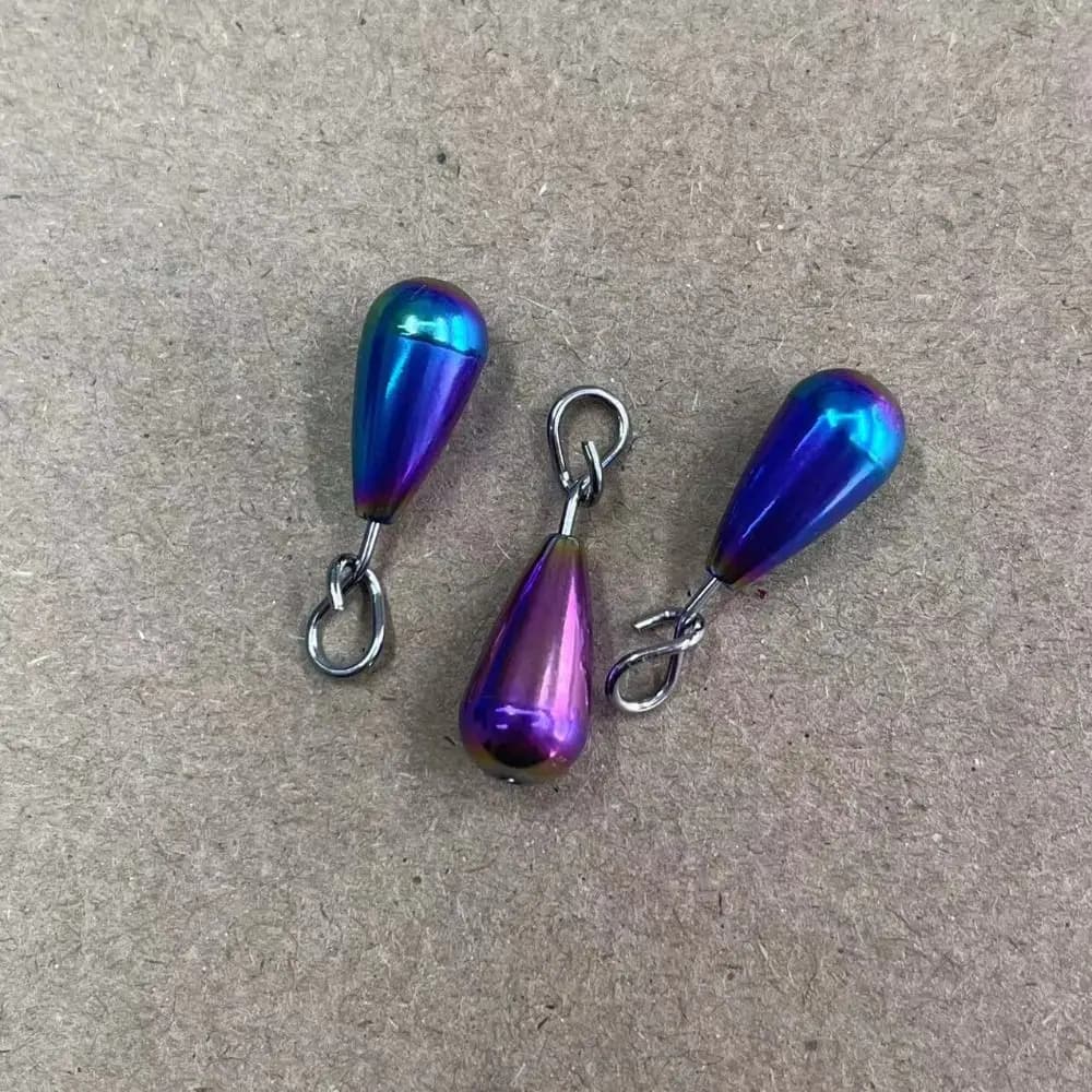 Plombs pêche tungstène 1.4g à 14g forme goutte avec connecteur hameçon pour pêche fine