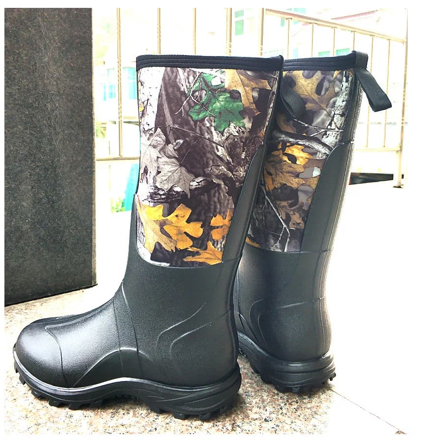 Bottes camouflage feuille d'érable pêche chasse antidérapantes pour neige hiver outdoor