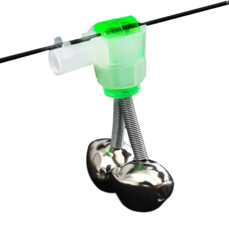 Nouvelle alarme de touche verte ABS avec clip pour canne - Accessoire de pêche extérieur fiable et durable