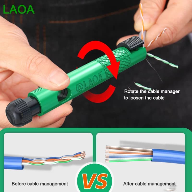 Redresseur câble réseau stylo professionnel pour pêche : séparateur cat5/6/7 pour équipements électroniques