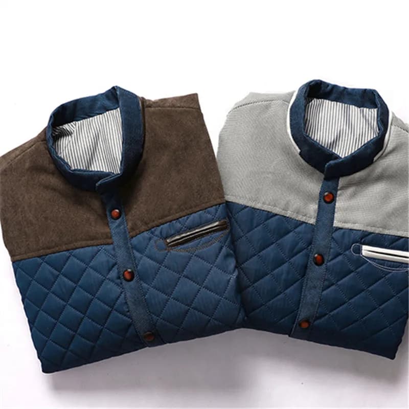 Veste baseball vintage homme pêche printemps automne - Veste slim fit patchwork casual