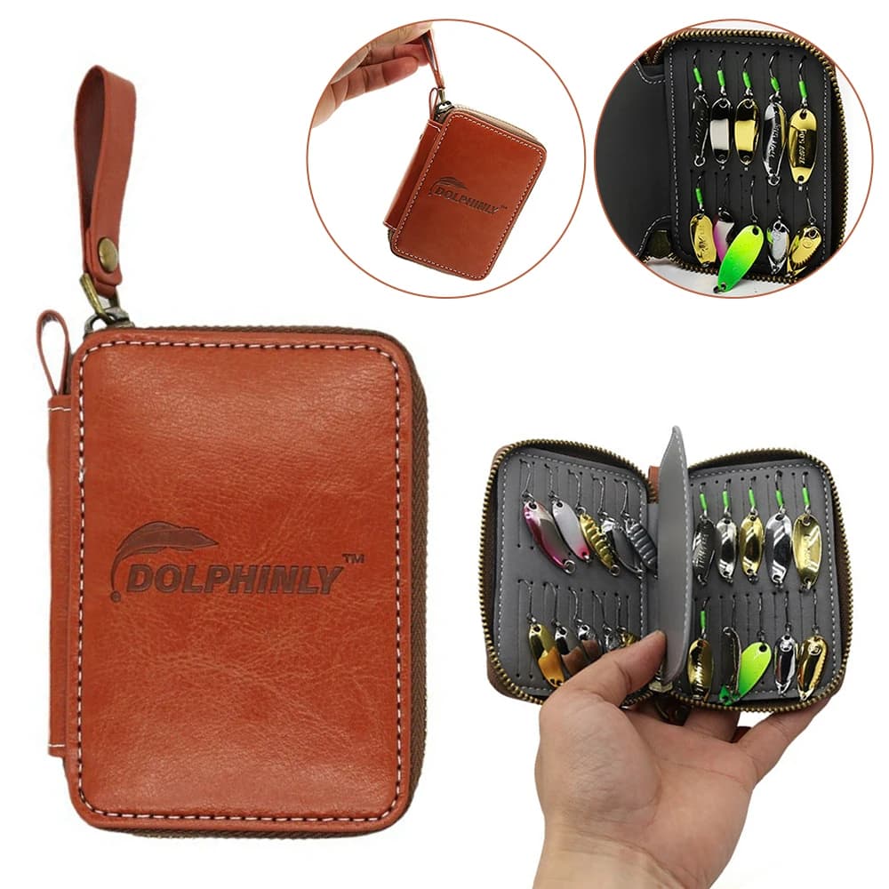 Porte-leurres rigide wallet jig spinner pêche portatif étui rangement leurres durs