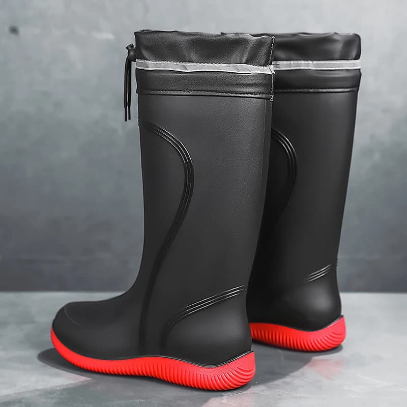 Chaussures de pluie homme imperméables quatre saisons semelles souples antidérapantes confort travail extérieur
