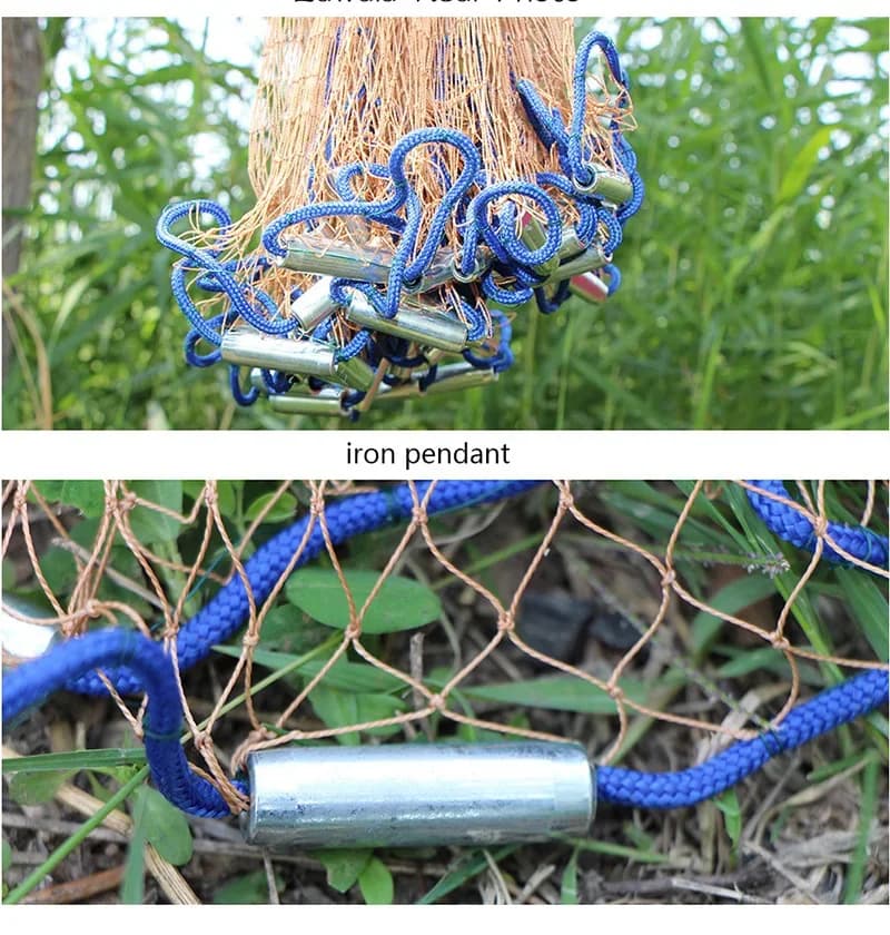 Filet de pêche Lawaia multifilament et monofilament avec plomb acier - Capture efficace en extérieur