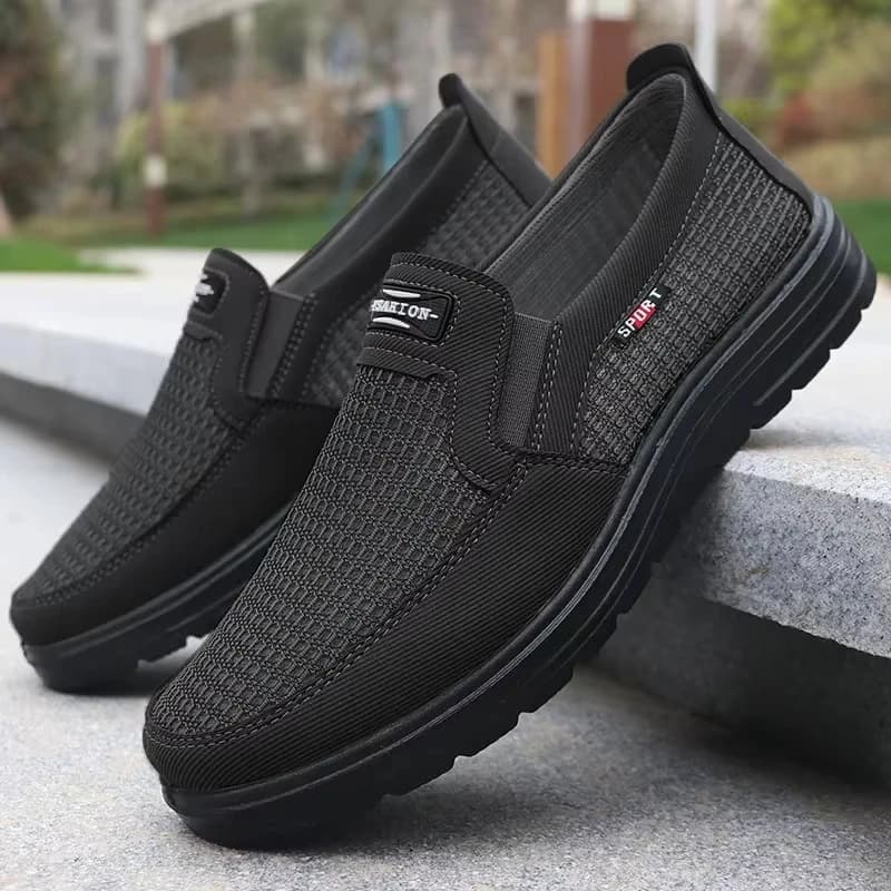 Chaussures de pêche homme printemps en toile avec semelle souple pour pêche confortable en étang