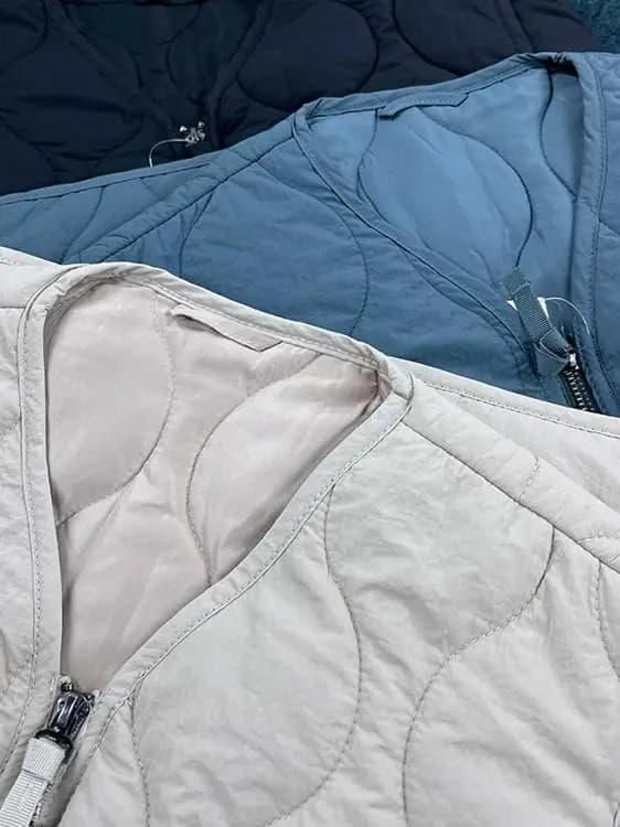 Gilet matelassé coton 4XL homme automne hiver - Doublure chaude sans col style rétro japonais