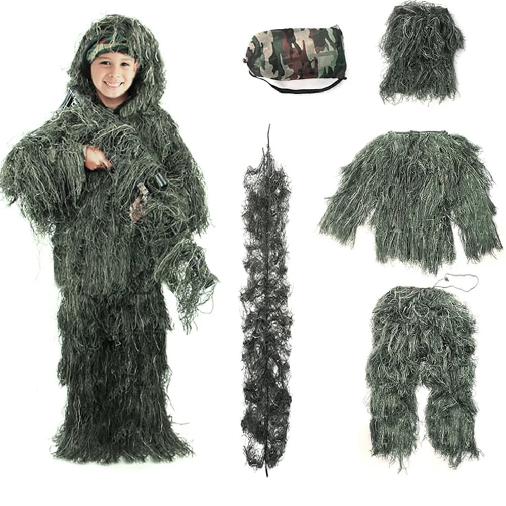 Ensemble woodland 5 pièces avec sac pour pêche paintball et activités outdoor
