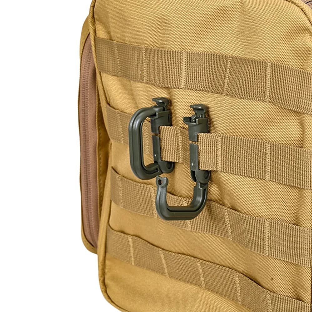 Anneaux de verrouillage tactiques D-Lock 2 pièces - Attaches Molle pour sacs et gilets de pêche