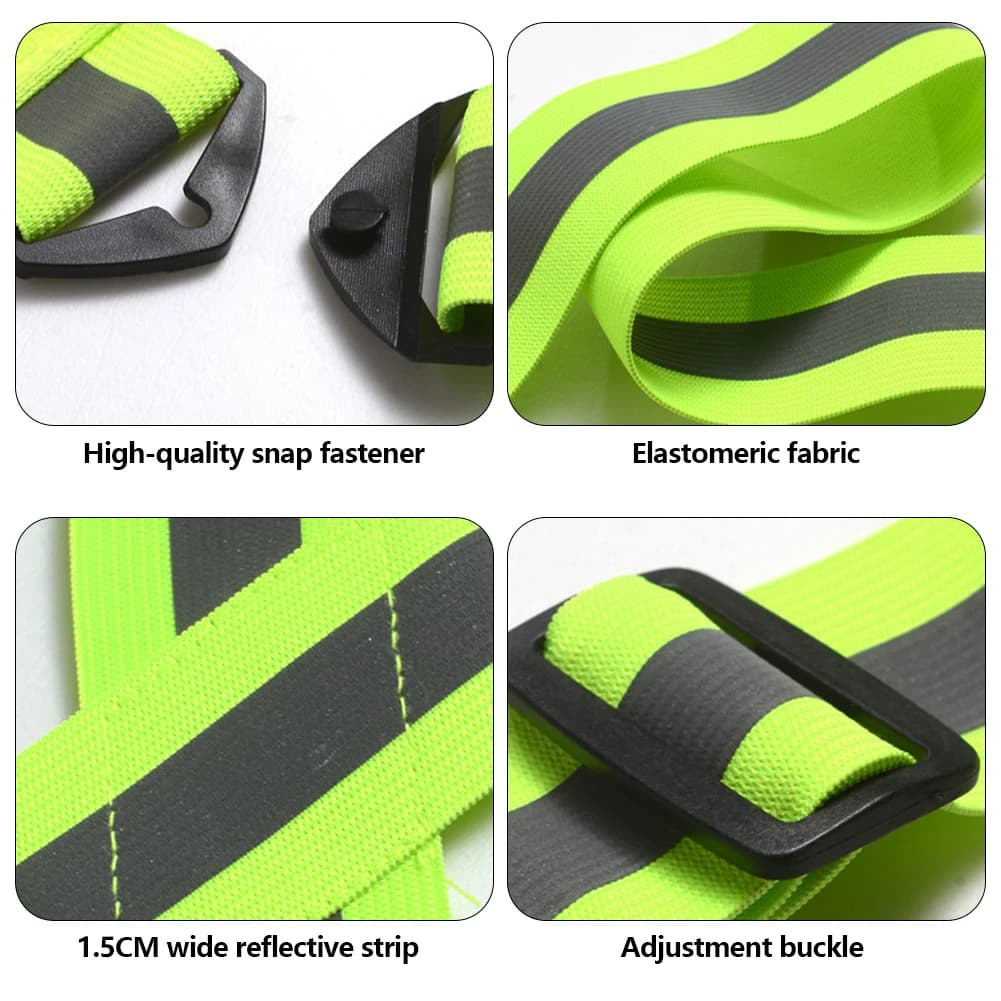 Gilet sécurité réfléchissant 4 couleurs ajustable - Veste légère contrôle circulation pêche cyclisme