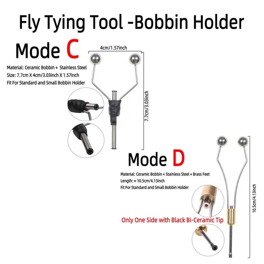 Bobbin ceramique fly tying - porte-fil bicéramique pour mouches sèches nymphes streamers