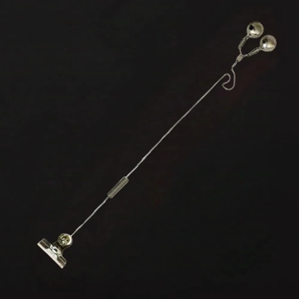 2 anneaux doubles en acier inoxydable pour pêche - Alarme de touche anti-corrosion réglable