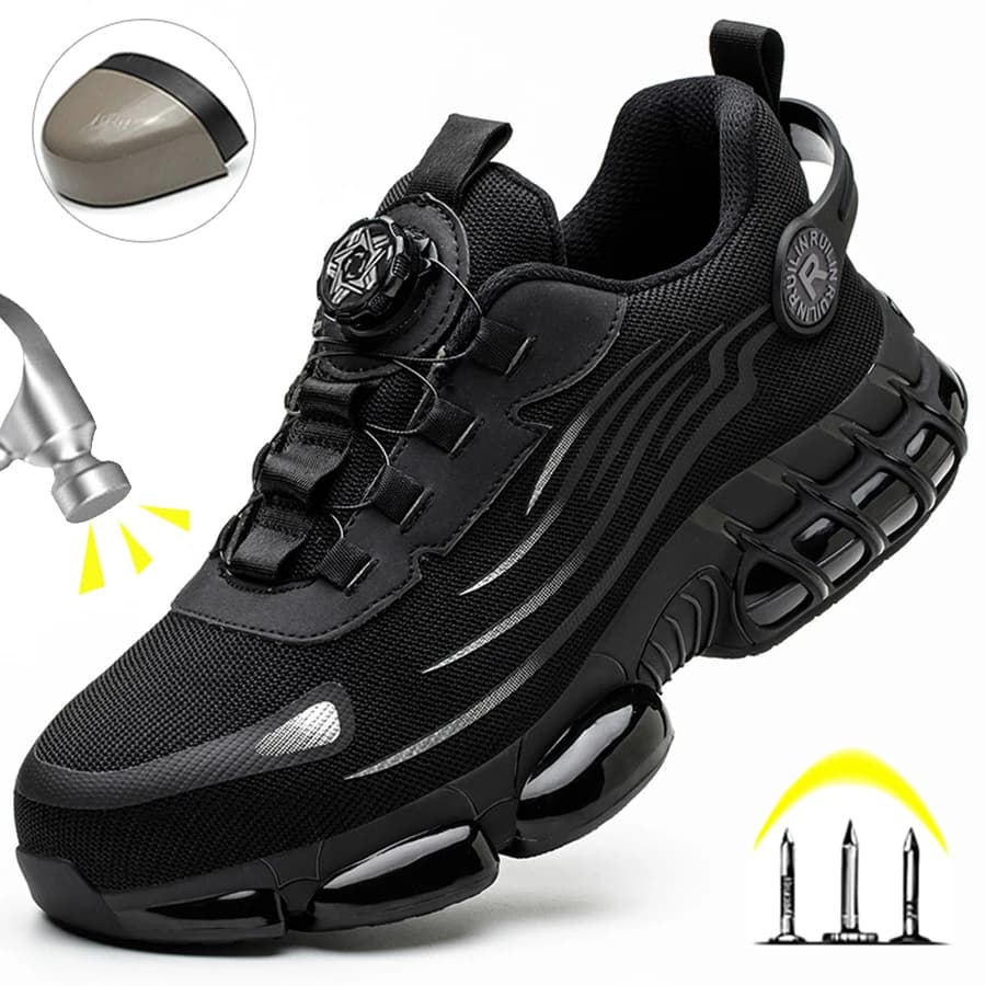 Chaussures de sécurité anti-dérapantes homme - Confortables pour pêche et travaux extérieurs