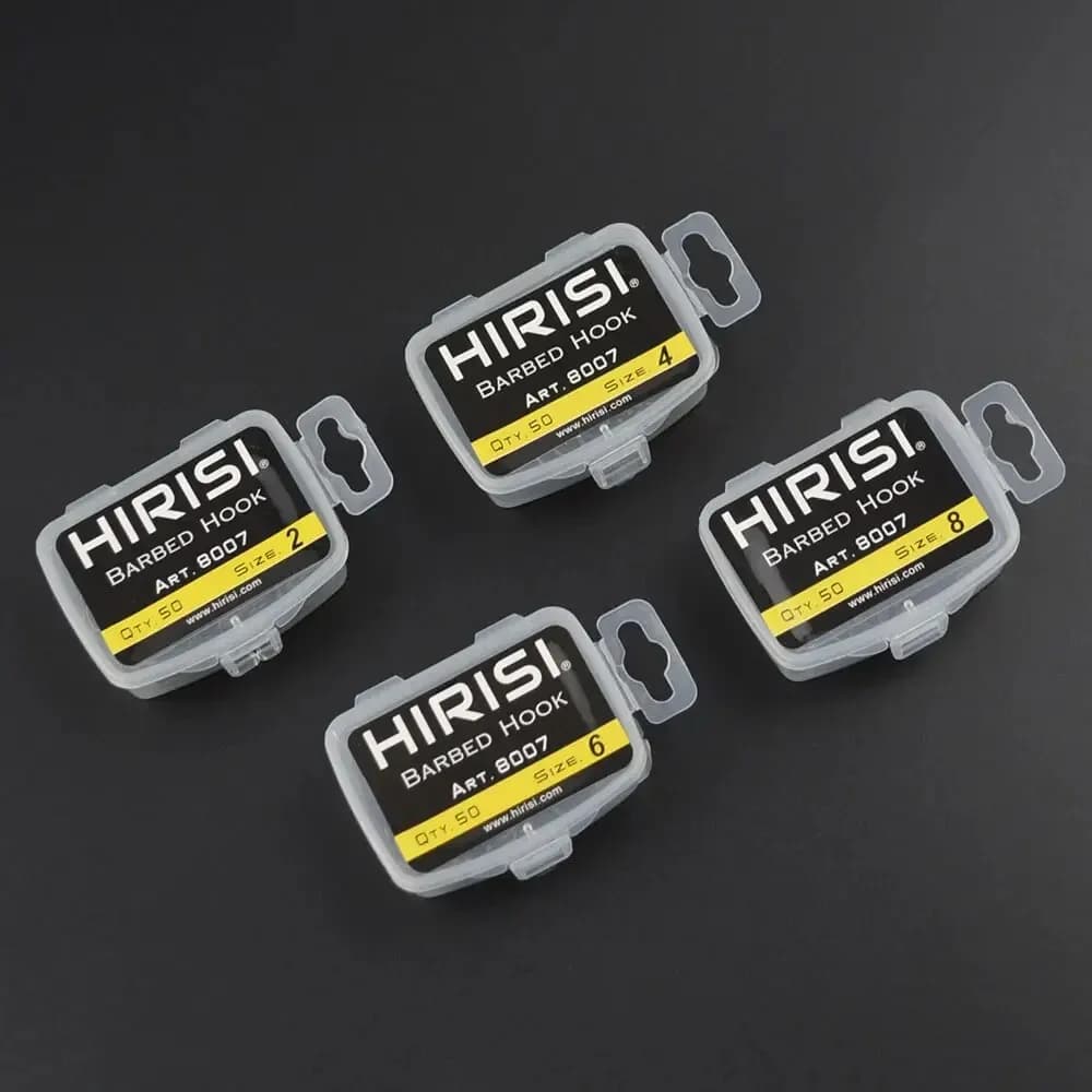 Hameçon de carpe Hirisi 50 pièces, acier haute carbone avec œillet forgé, tailles 2 4 6