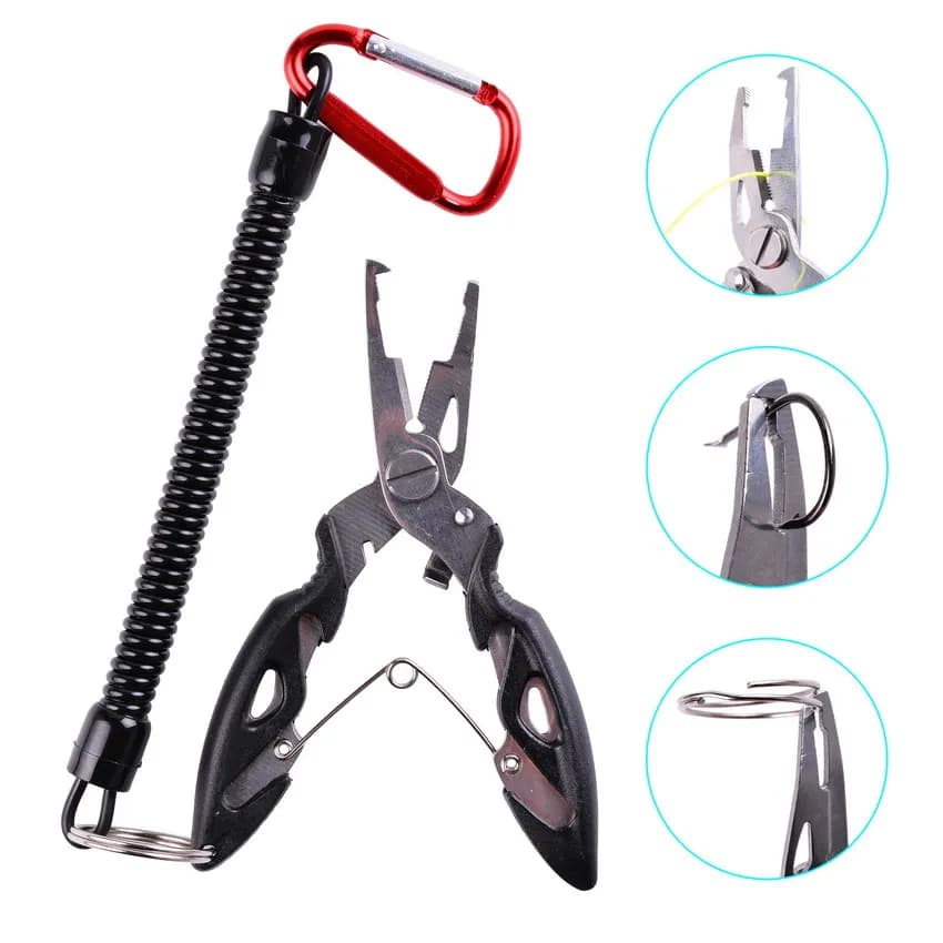 Pince multifonction pêche Aorace coupe ligne dégorgeoir mini outil noir bec robuste