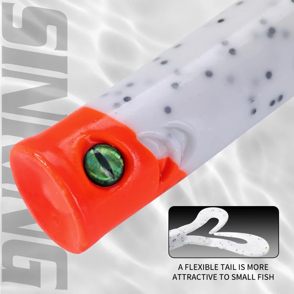 Leurre souple Twin Tail Hunthouse 145/175mm pour brochet sandre et perche, leurre spinning PVC