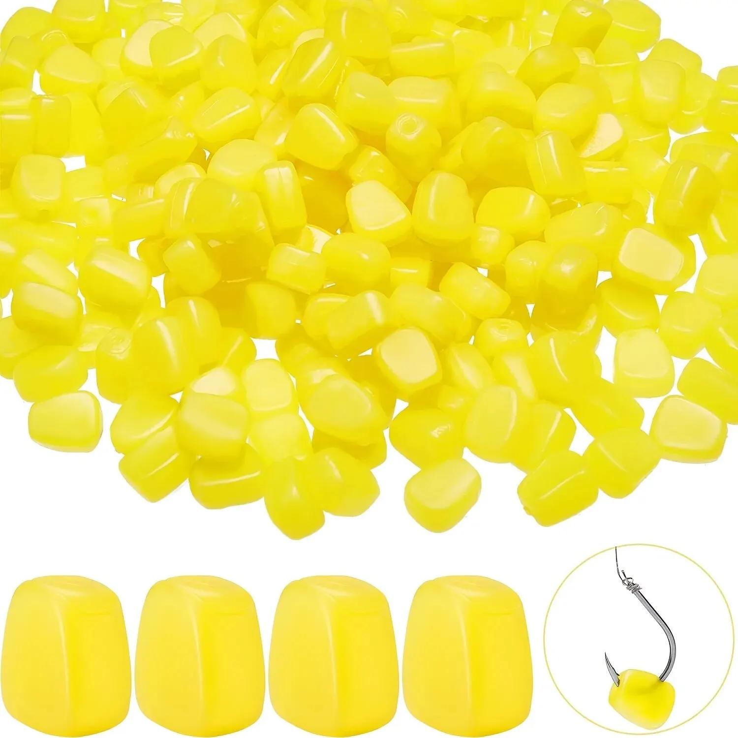100pcs Silicone Corn Smell Soft Bait - Leurres souples maïs flottants parfumés pour carpe