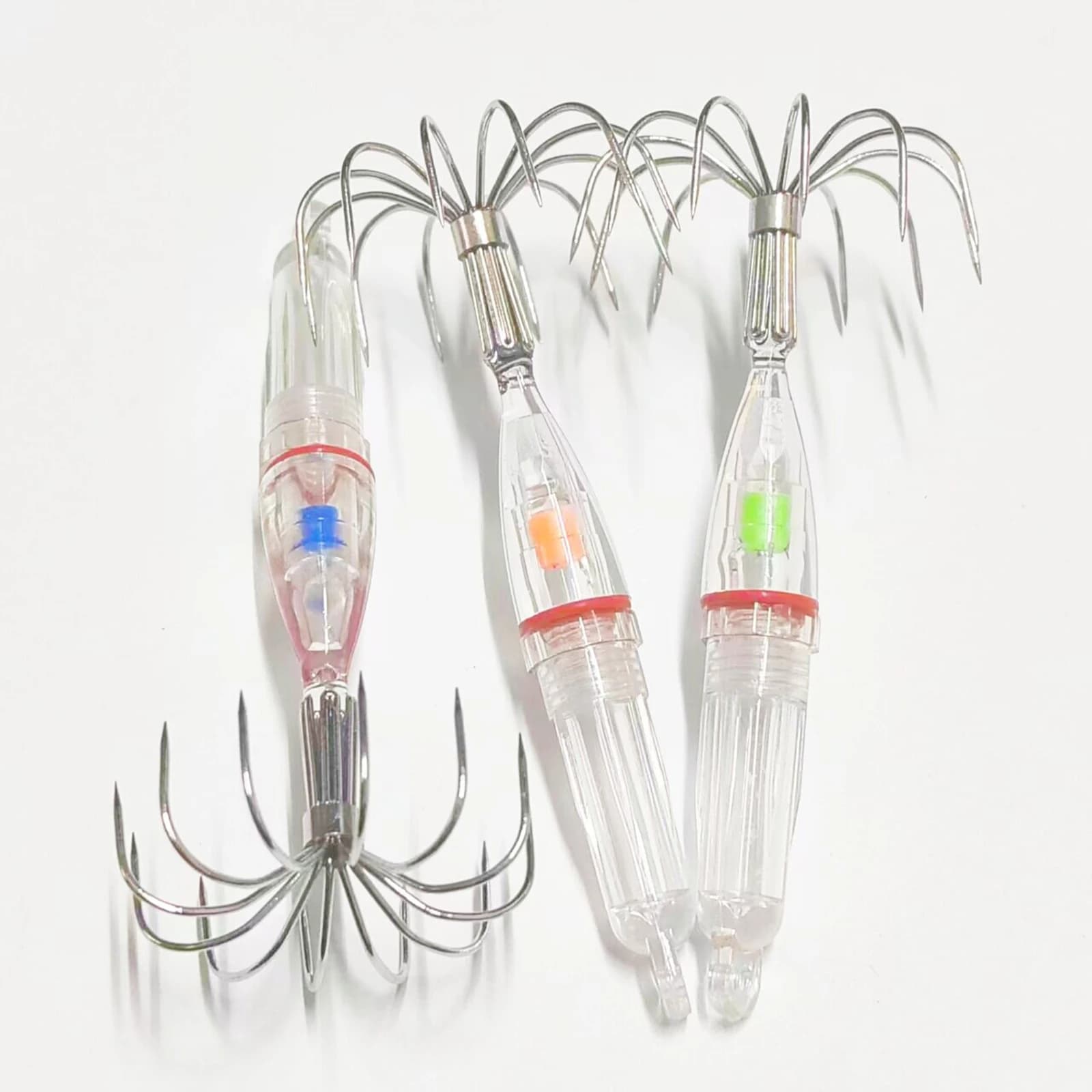 Hameçons de pêche au calmar lumineux LED, appâts anti-corrosion faciles à utiliser - Lot de 1