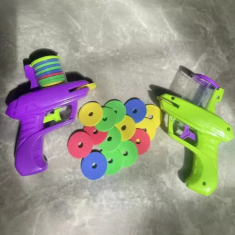 Jouet interactif pêche pour chat : pistolet navet avec disque volant réutilisable - Amusement chasse