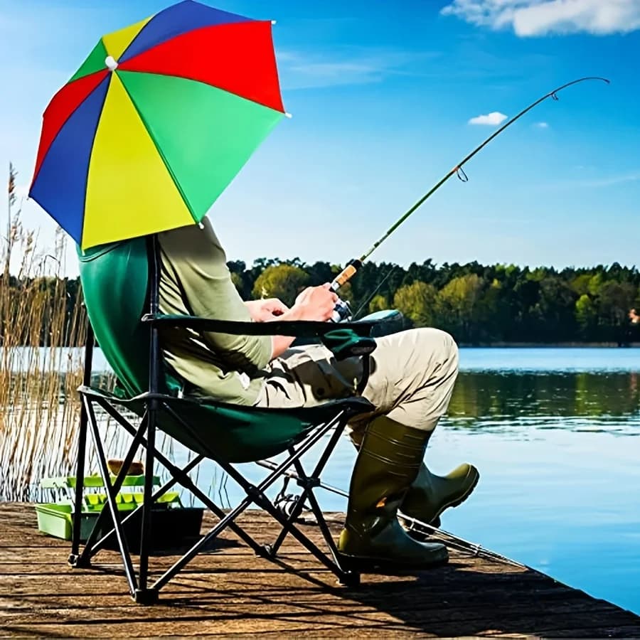 Kit 1-2 parapluies tête réglables pliables - Protection soleil pluie randonnée camping pêche