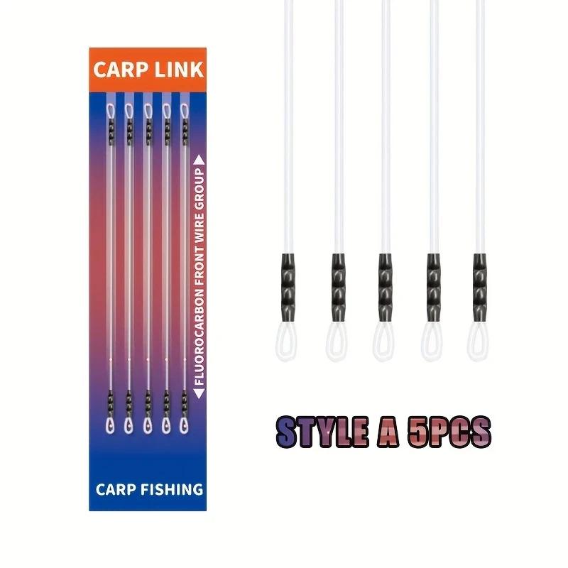 Kit 5 rigs method feeder pour pêche carpe - Fluorocarbone 100% et swivels rolling inclus