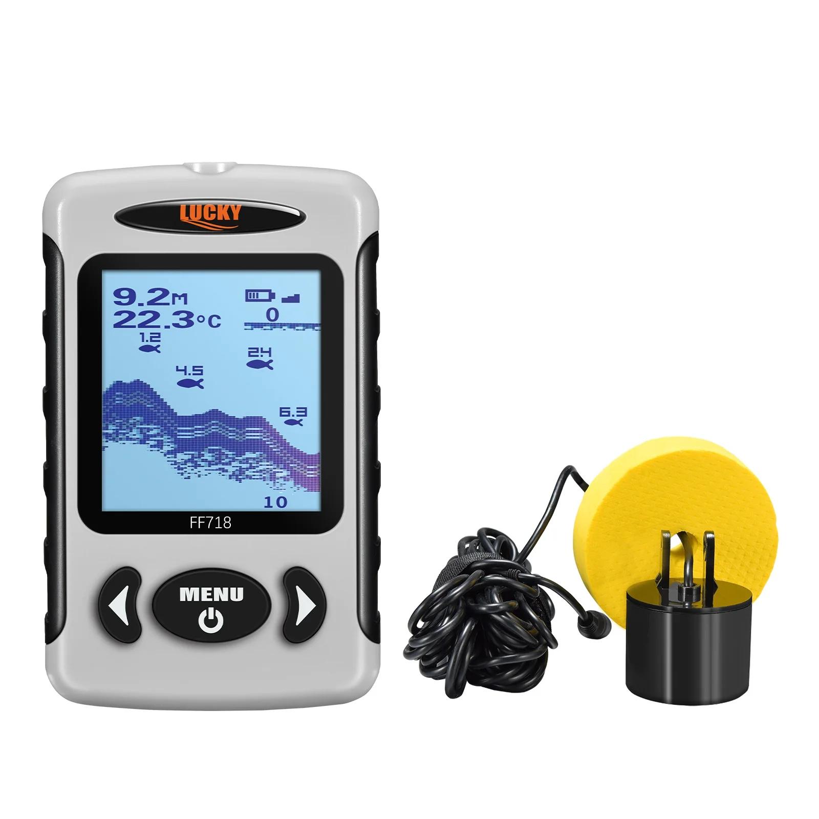 Sondeur de pêche portable LUCKY FF718D 2.2 pouces double fréquence - Détecteur 100M pour pêche sur glace