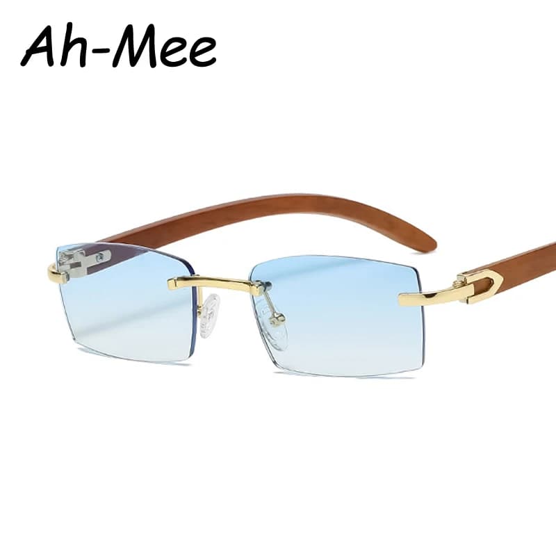 Lunettes de soleil monture bois UV400 unisexe - Style nature pour pêche en rivière et camping