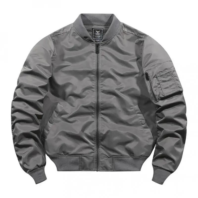 Bomber militaire unisexe printemps automne - Veste d'aviateur pour pêcheurs appréciant le style vintage fonctionnel