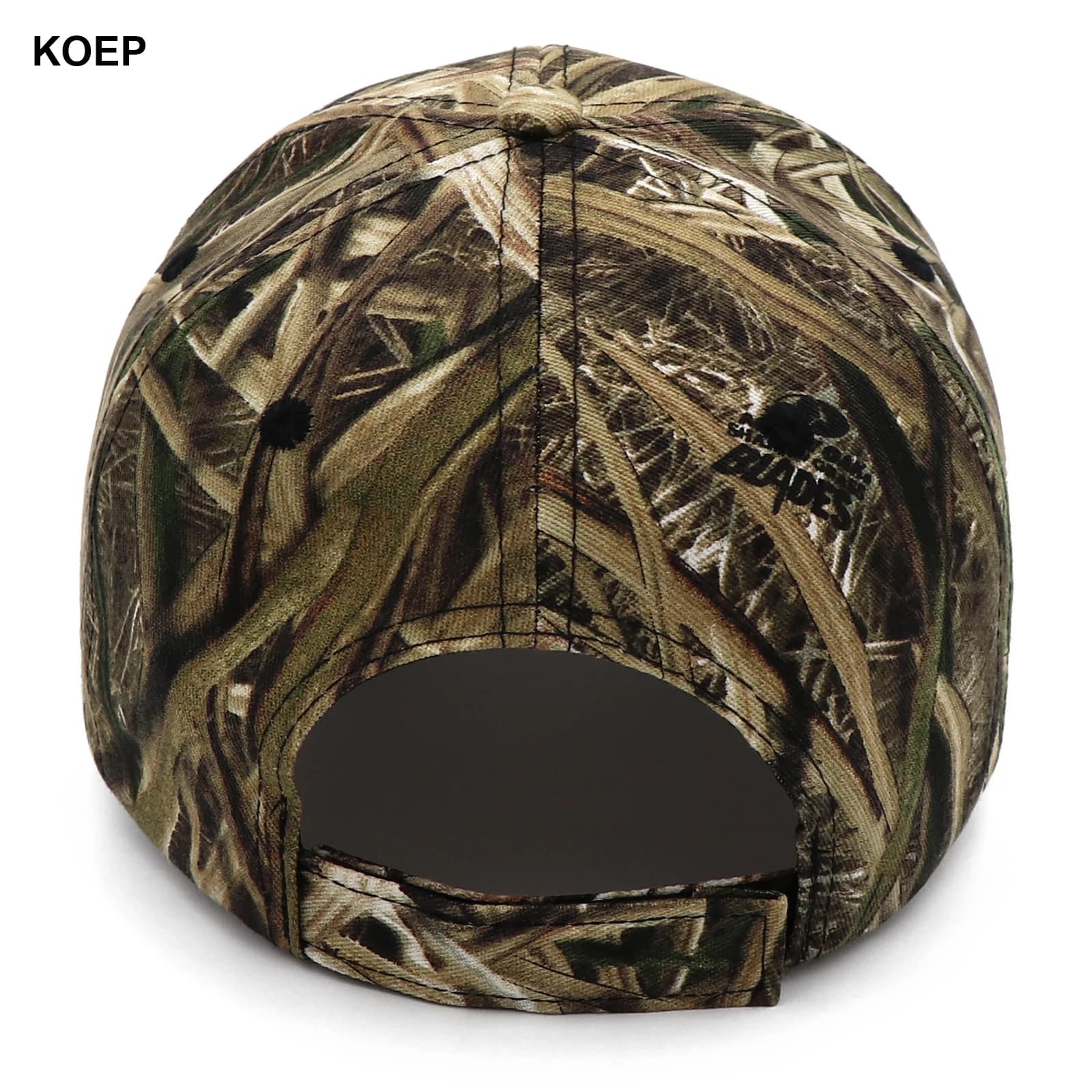 Casquette pêche camouflage roseaux jungle KOEP - Chapeau snapback coton pour pêche en eau douce