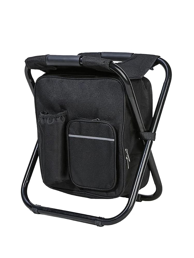 Chaise glacière portable 3-en-1 avec tabouret pliant - Sac à dos rafraîchissant étanche pour pêche
