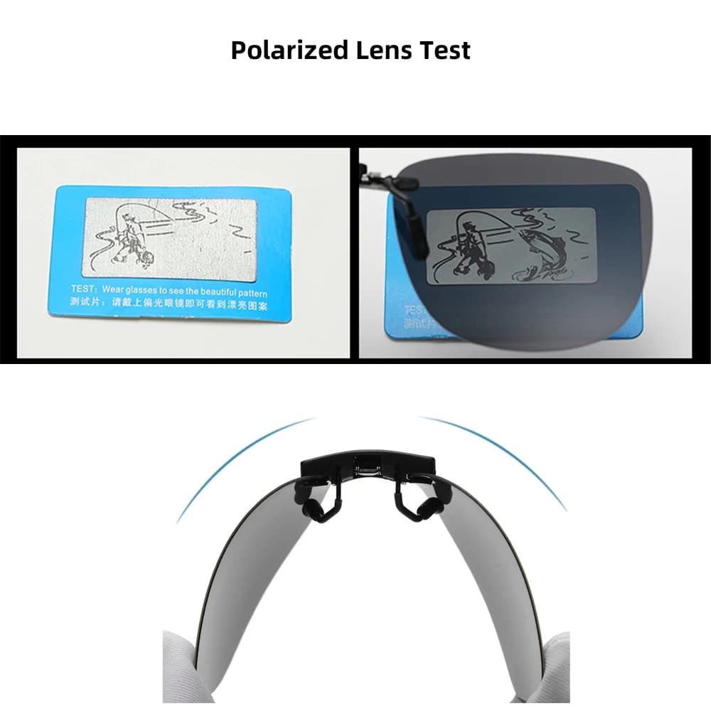Lunettes Clip-On Conduite VIVIBEE Polarizées - Vision Nuit Pêche Extérieur UV400 Unisex Homme Femme