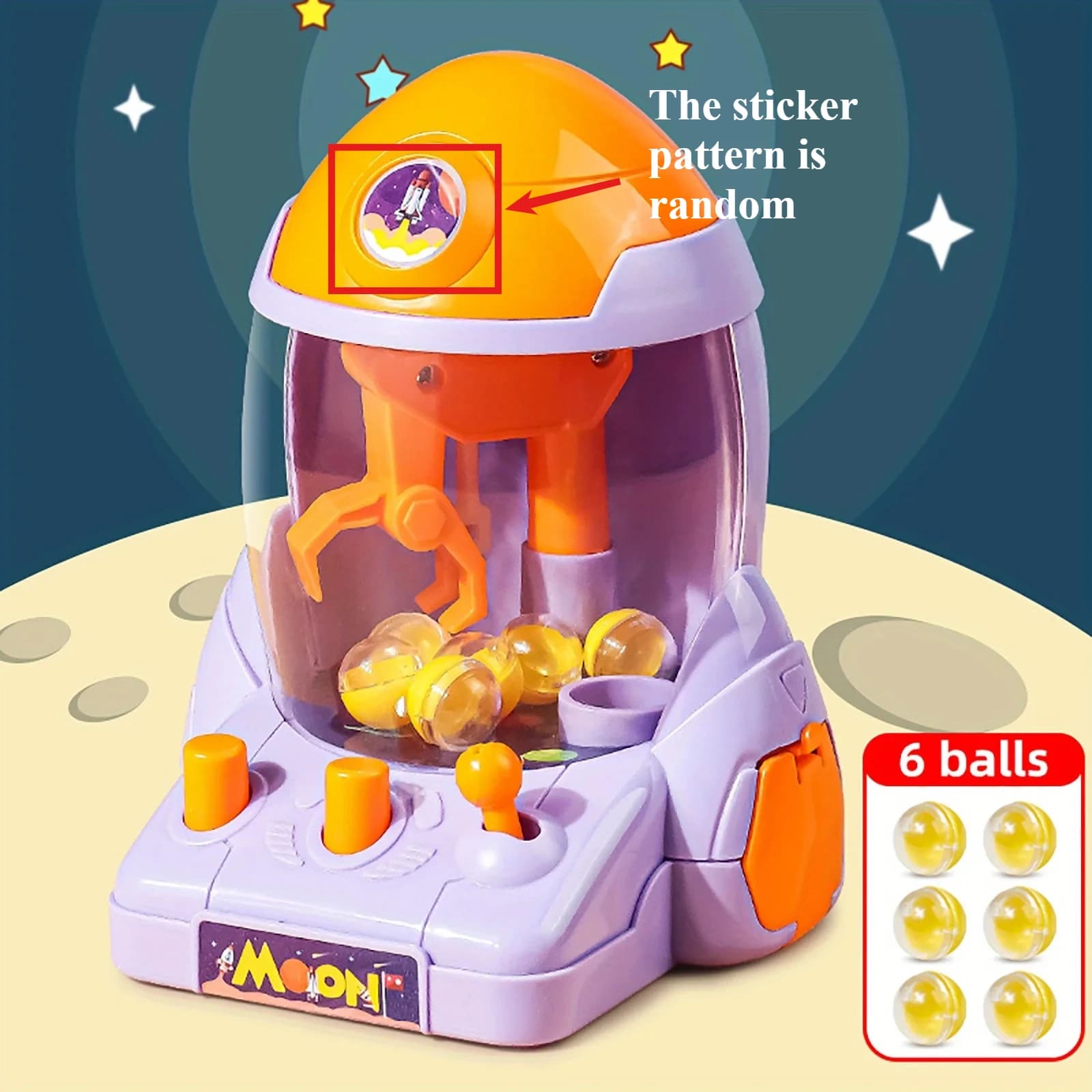 Jouet pêche enfants fusée spatiale pince à balles œuf tournant cadeau Noël anniversaire