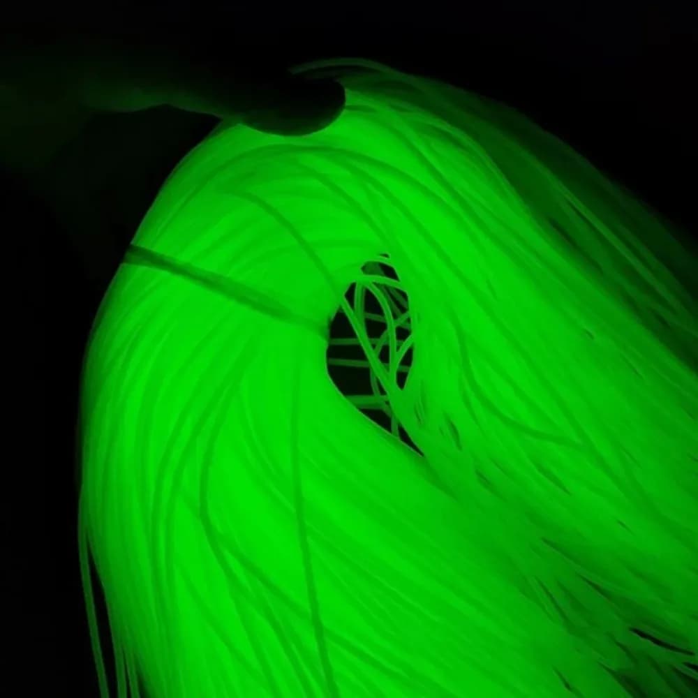 Gaines de pêche luminescentes silicone 0.8 à 2mm : tubes anti-emmêlement pour pêche en mer profonde