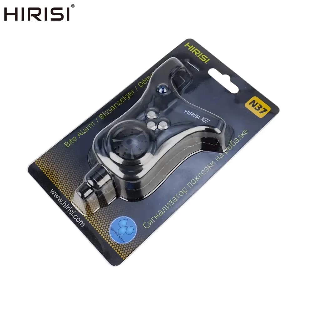 Alarme de touche feeder Hirisi avec contrôle volume, tonalité, sensibilité et indicateur LED N37 pour carpe