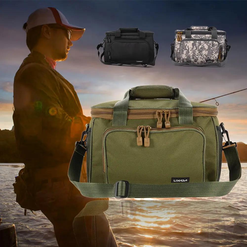 Sac épaule pêche homme Lixada rangement leurres - Accessoire matériel pêche sac à dos