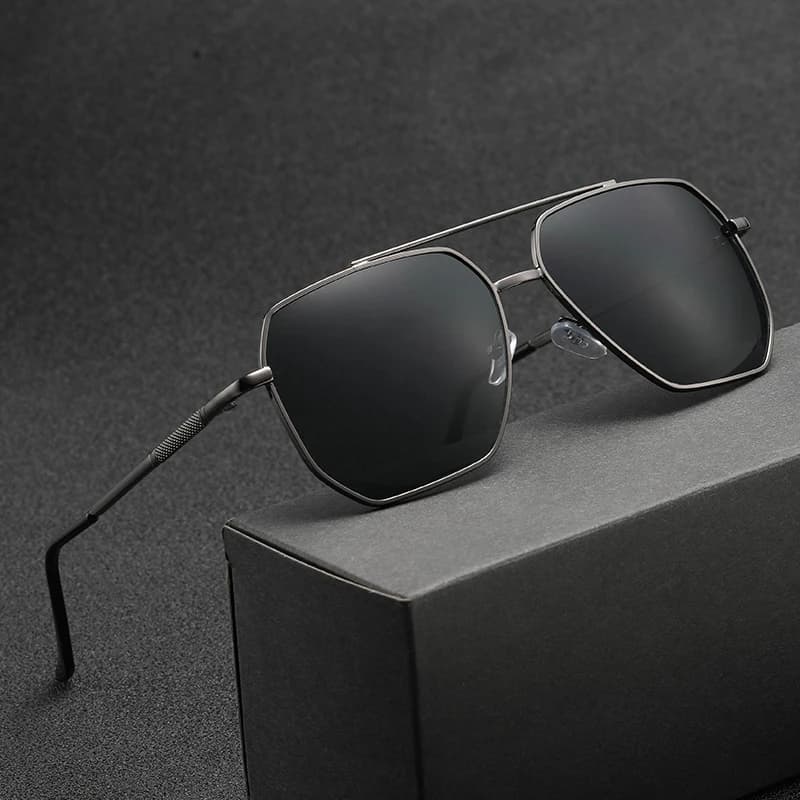 Lunettes de soleil pilote métal polarisées UV400 pour pêche conduite hommes femmes pêcheurs