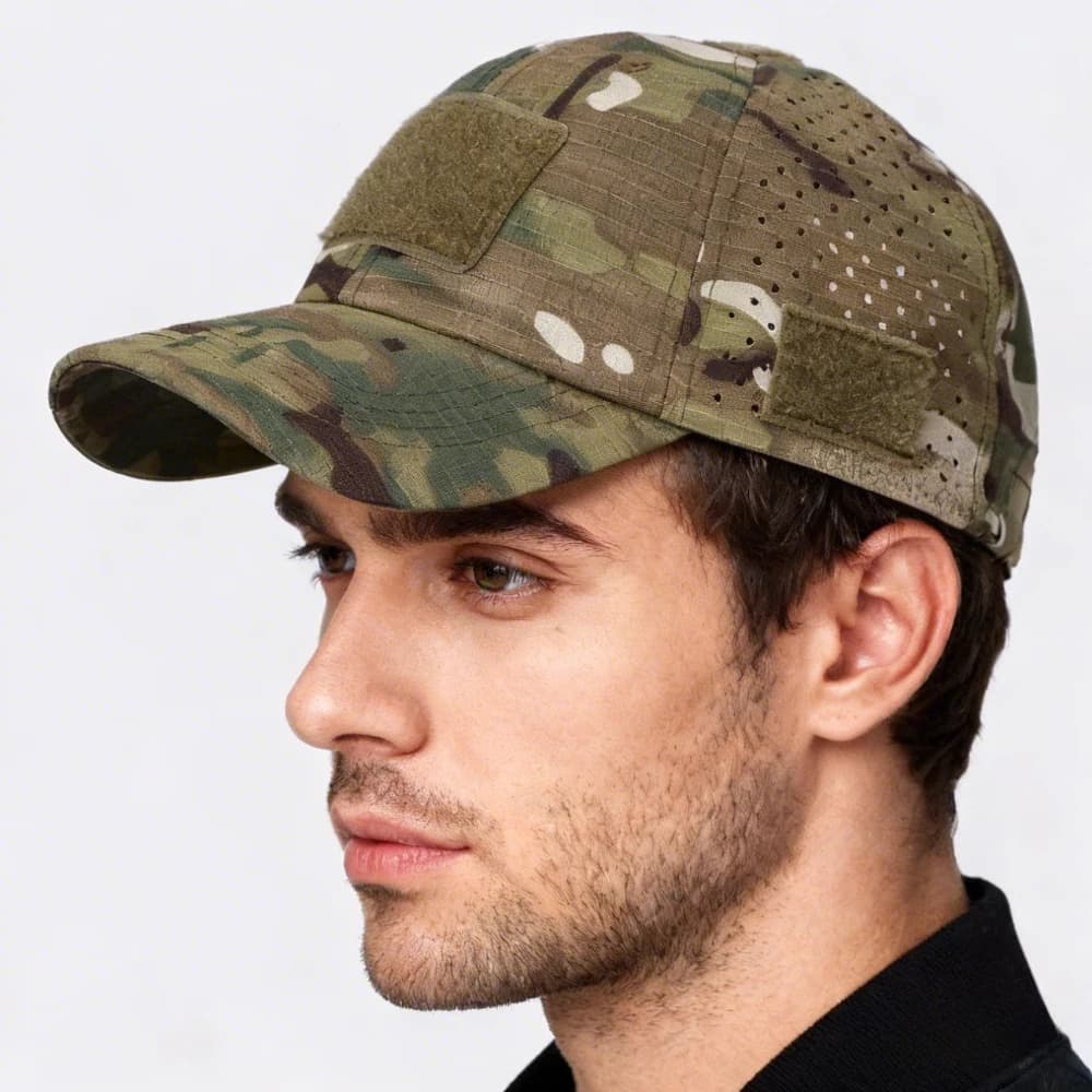 Casquette camouflage pêche homme protection solaire - Baseball cap respirant randonnée chasse camping