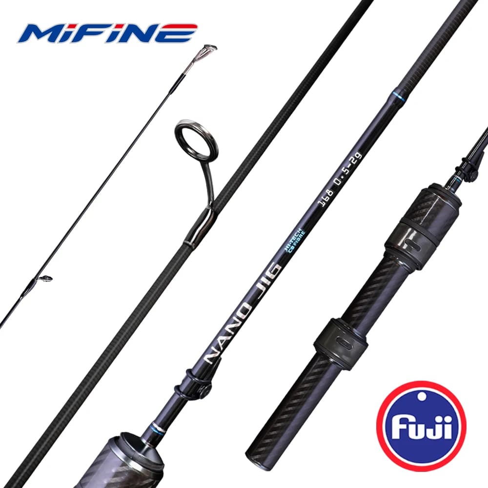 Canne Nano Jig spinning ultra-légère 1.68m 1.83m 0.5-2g action rapide truite bar eau douce mer