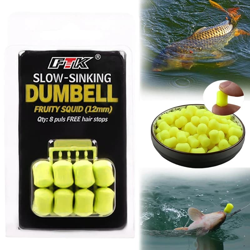 Boilies fruités saveur calmar pour pêche carpe - appâts pop-up et slow sinking - leurres souples