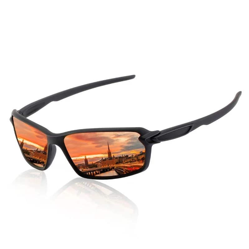 Lunettes de soleil polarisées carrées hommes - Conduite et pêche sportive UV400 voyage