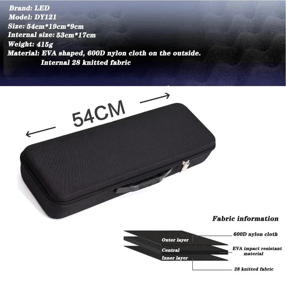 Sac pêche portable EVA anti-choc - Bag canne à pêche rembourré avec compartiment moulinet étanche